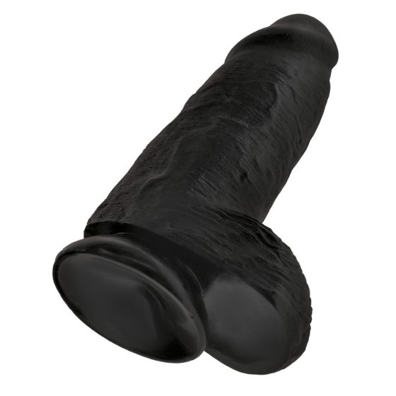 King Cock 9 Chubby - zaciskane dildo do jąder (23 cm) - czarny