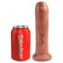 King Cock 7 - realistyczny dildo (18 cm) - ciemny, naturalny
