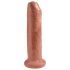 King Cock 7 - realistyczny dildo (18 cm) - ciemny, naturalny