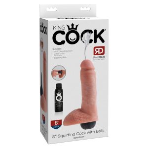King Cock 8 - realistyczne dildo do squirtingu (20 cm) - naturalne