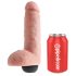 King Cock 8 - realistyczny strzykający dildo (20 cm) - naturalny