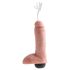 King Cock 8 - realistyczny strzykający dildo (20 cm) - naturalny