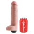 King Cock 10 - realistyczny tryskający dildo (25 cm) - naturalny