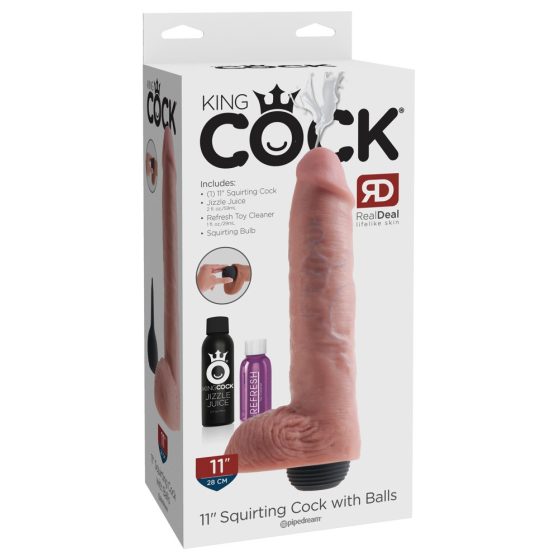 King Cock 11 - realistyczne dildo do squirtingu (28 cm) - naturalne