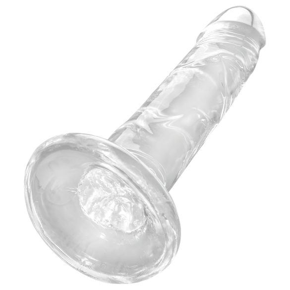 King Cock Clear - dildo z przyssawką - 15 cm