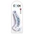 King Cock Clear 7.5 - Dildo z jądrami i przyssawką (19 cm)