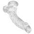 King Cock Clear 7.5 - Dildo z jądrami i przyssawką (19 cm)