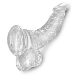 King Cock Clear 7,5 - zaciskane dildo do jąder (19 cm)