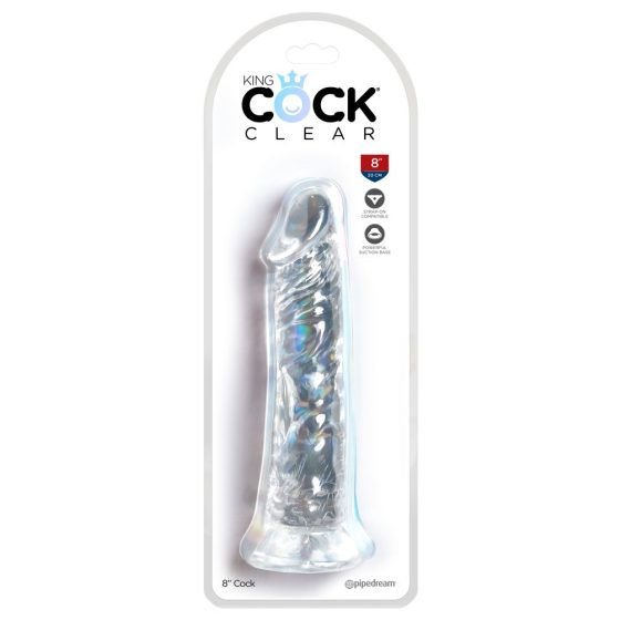King Cock Clear 8 - duże dildo z zaciskiem (20 cm)