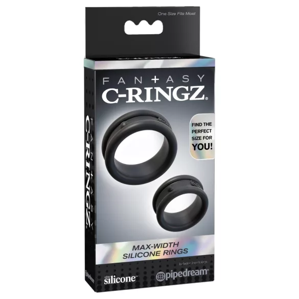 Pipedream - Fantasy C-Ringz - pierścień na penisa i jądra (czarny)