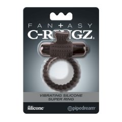   Pipedrem Fantasy C-Ringz - wibrujący pierścień na penisa (czarny)