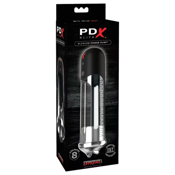 PDX Blowjob - automatyczna pompa do penisa z ustami - czarna