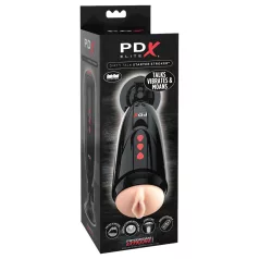 PDX Elite - masturbator wibrująca sztuczna pochwa - czarny
