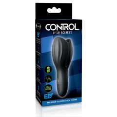   Control Cock Teaser - wodoodporny, ładowalny wibrator z żołędziem (czarny)