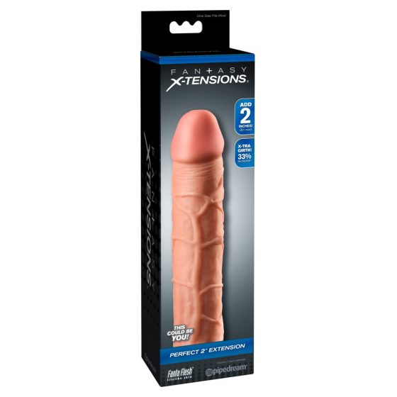X-TENSION Perfect 2 - realistyczna osłona penisa (20,3 cm) - naturalna