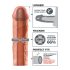 X-TENSION Mega 2 - realistyczna nakładka na penisa (20,3 cm) - naturalna