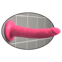 Dillio 7 - zaciskane, realistyczne dildo (18 cm) - różowe