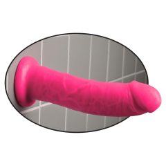 Dillio 8 - zaciskane, realistyczne dildo (20 cm) - różowe