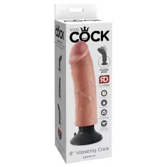 King Cock - wibrujący realistyczny dildo giętki - 25 cm