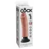 King Cock - wibrujący realistyczny dildo giętki - 25 cm