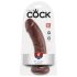King Cock 8" Dildo (20cm) - brązowy