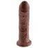 King Cock 8" Dildo (20cm) - brązowy