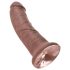 King Cock 8" Dildo (20cm) - brązowy