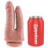 King Cock Double Penetrator - realistyczny podwójny dildo (naturalny)