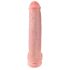 King Cock 15 - przyssawkowy, jądrzasty dildo (38 cm) - naturalny