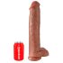 King Cock 15 - gigantyczny dildo (38 cm) - ciemny naturalny