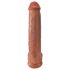 King Cock 15 - gigantyczny dildo (38 cm) - ciemny naturalny