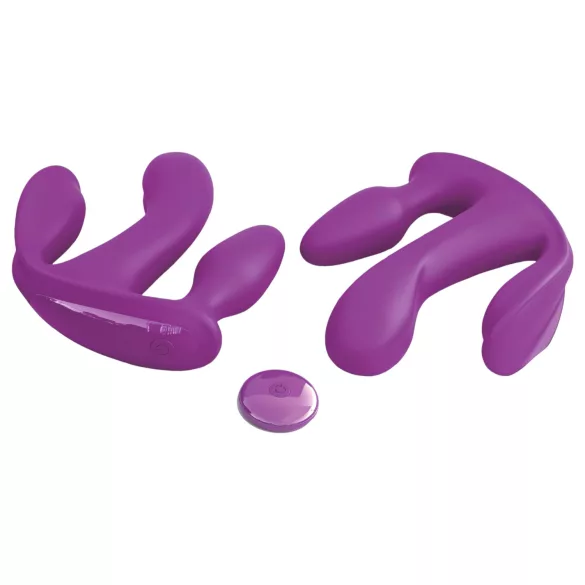 3Some Total Ecstasy - akumulatorowy potrójny wibrator radiowy (fioletowy)