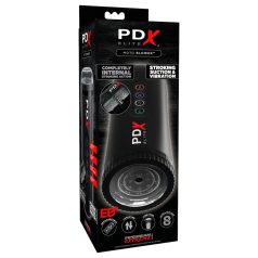 PDX Moto Blower - masturbator ssąco-wibrujący - czarny