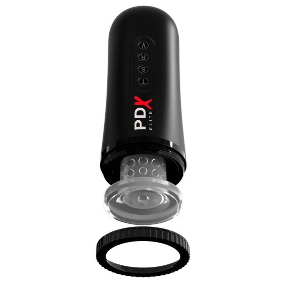 PDX Moto Blower - wibrujący masturbator ssący (czarny)