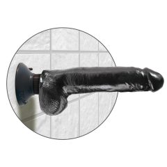   King Cock 9 - elastyczny wibrator z nóżkami (26 cm) - czarny