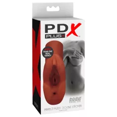 PDX - masturbator 2w1 - realistyczny, dwustronny - brązowy