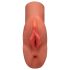 PDX Double Stroker - 2w1 realistyczny masturbator (ciemny naturalny)