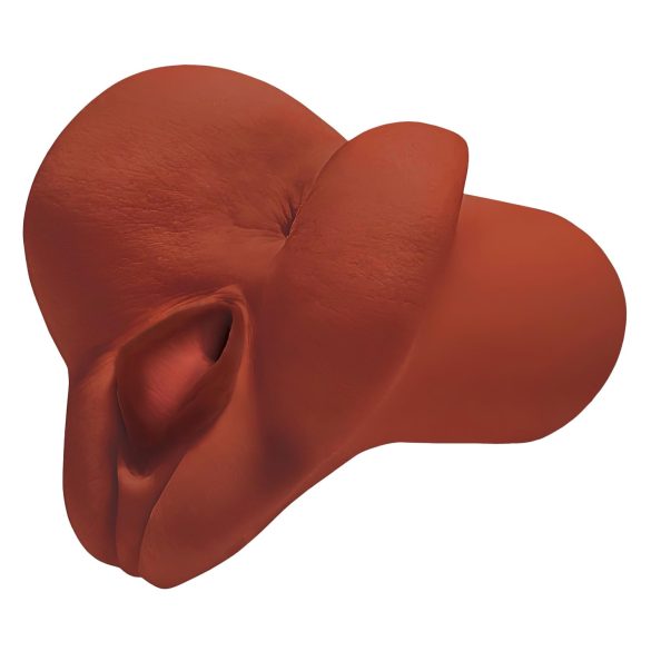 PDX - masturbator 2w1 realistyczny - brązowy