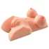 PDX Perfect DD's - realistyczny torzo z dwoma otworami - silikonowy - beżowy