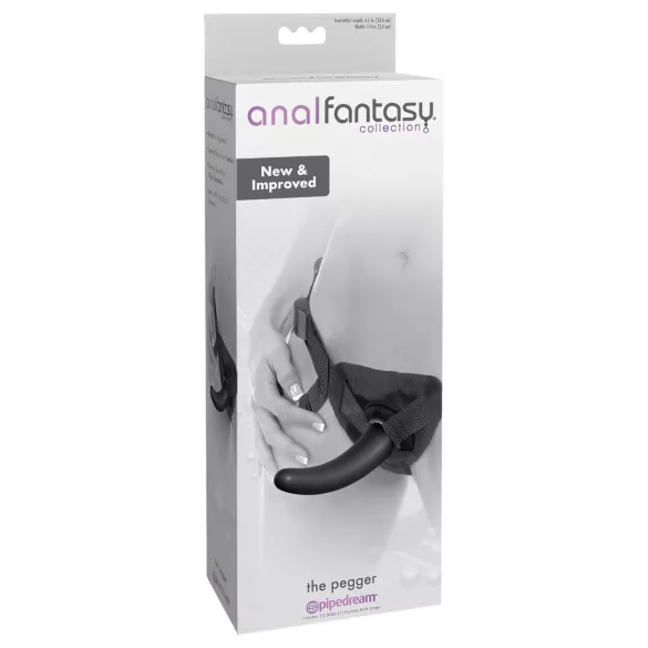 Pipedream - analfantasy The Pegger - dildo na uprząż (czarny)