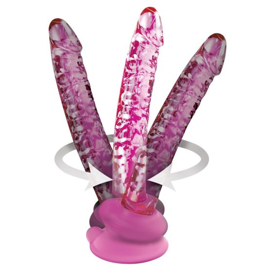Icicles No. 86 - szklane dildo do penisa (różowe)