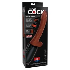 King Cock Plus 7,5 - wibrator popychacz jąder (brązowy)