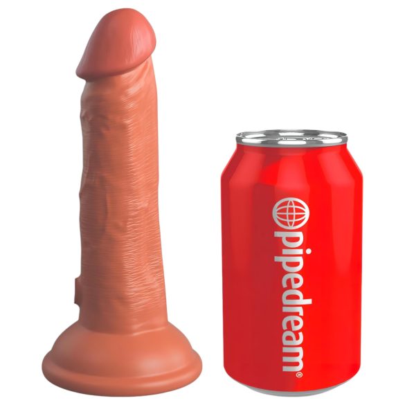 King Cock Elite 6 - realistyczny dildo z przyssawką - ciemny 15 cm
