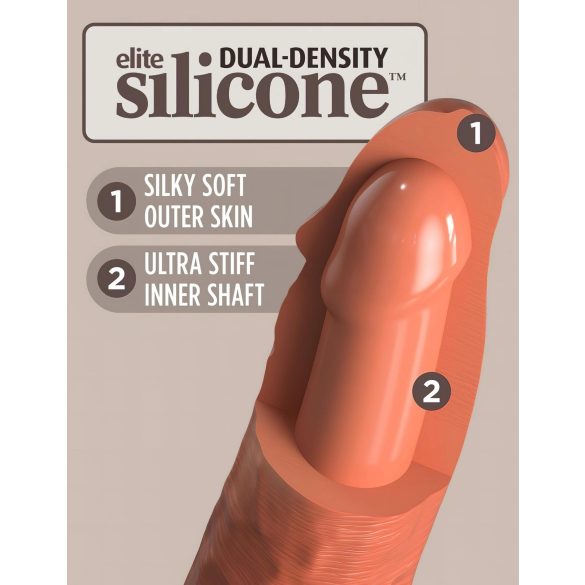 King Cock Elite 6 - realistyczny dildo z przyssawką - ciemny 15 cm