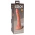 King Cock Elite - realistyczny dildo z przyssawką - silikon, 18 cm, beżowy