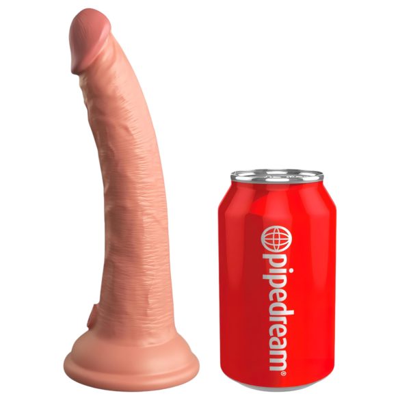 King Cock Elite - realistyczny dildo z przyssawką - silikon, 18 cm, beżowy