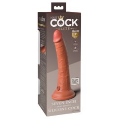   King Cock Elite 7 - zaciskane, realistyczne dildo (18 cm) - ciemny naturalny
