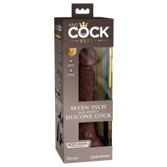   King Cock Elite 7 - zaciskane, realistyczne dildo (18 cm) - brązowe