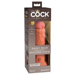   King Cock Elite 8 - zaciskane, realistyczne dildo (20 cm) - ciemny naturalny