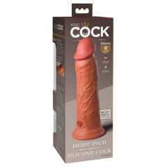   King Cock Elite 8 - zaciskane, realistyczne dildo (20 cm) - ciemny naturalny